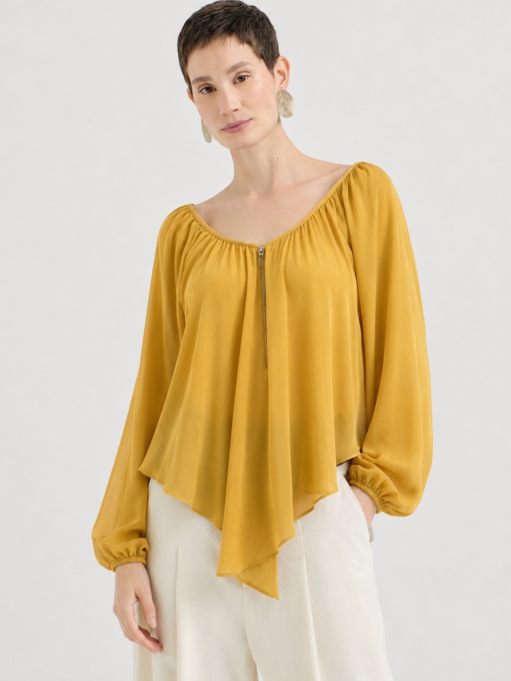 Frank Lyman Romantic Boho Chic Flowy Blouse - 16